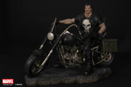 THE PUNISHER (IL PUNITORE) Con Moto e Armi - Statua in Porcellana Scala 1:4 Altezza 63 cm MARVEL PREMIUM COLLECTIBLES