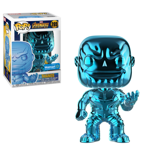 Avengers Infinity War POP! Marvel Vinyl Figure Thanos Blue Chrome Exclusive 9 cm