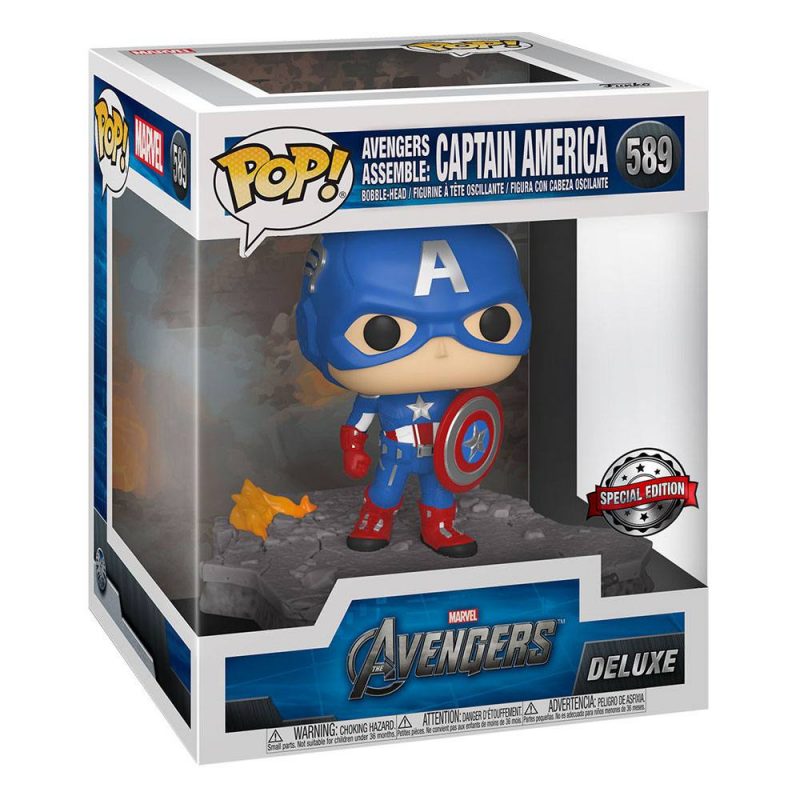 Avengers POP! Deluxe Vinyl Figure Captain America (Assemble) 9 cm