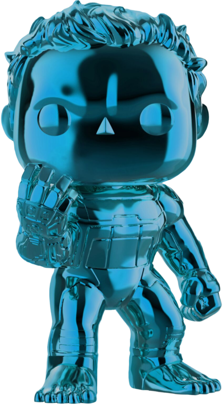 Avengers Endgame POP! Movies Vinyl Figure Supersized Hulk with Infinity Gauntlet Blue Chromed Limited 15 cm