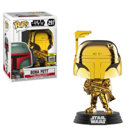Star Wars POP! Vinyl Figure Boba Fett Gold Chrome Limited Edition (con bollino SW Galactic Convention 2019) 9 cm