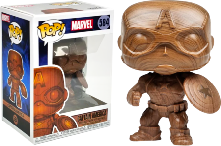 Captain America POP! Vinyl Figure Captain America Wood Deco Limited 9 cm