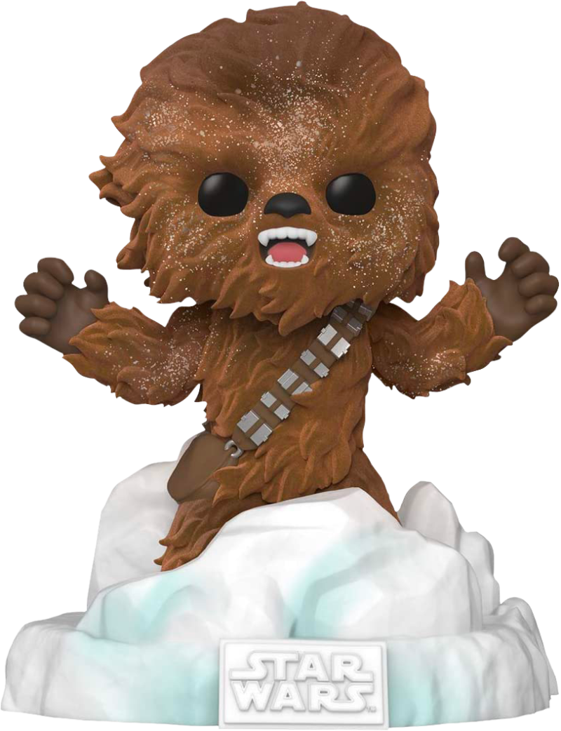 Star Wars Episode V: The Empire Strikes Back POP! Deluxe Vinyl Figure Chewbacca Battle at Echo Base Flocked Limited