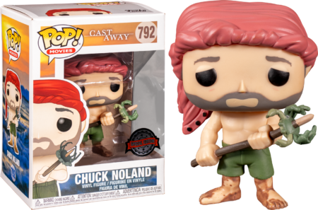 Cast Away POP! Movies Vinyl Figure Chuck Noland with spear crab Limited 9 cm
