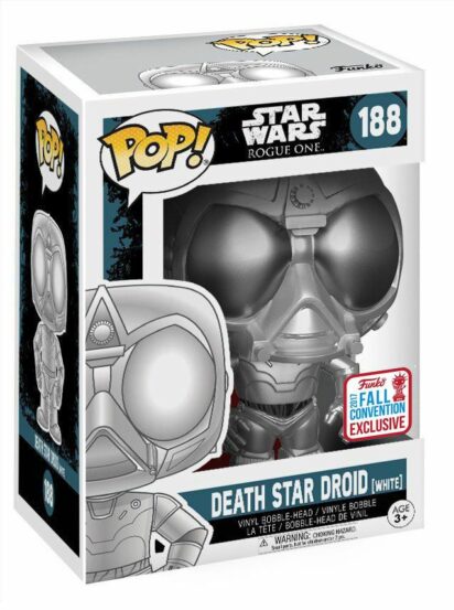 Star Wars Rogue One POP! Vinyl Bobble-Head Figure Death Star Droid (White) 2017 Fall Convention EX 9 cm