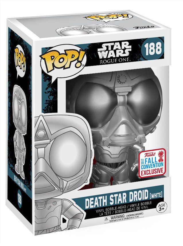 Star Wars Rogue One POP! Vinyl Bobble-Head Figure Death Star Droid (White) 2017 Fall Convention EX 9 cm