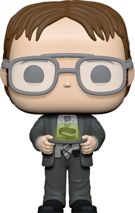 The Office POP! TV Vinyl Figure Dwight w/Jello Stapler 9 cm