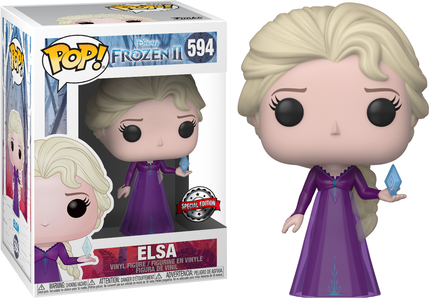 Frozen 2 POP! Disney Vinyl Figure Elsa with Crystal Exclusive Edition 9 cm