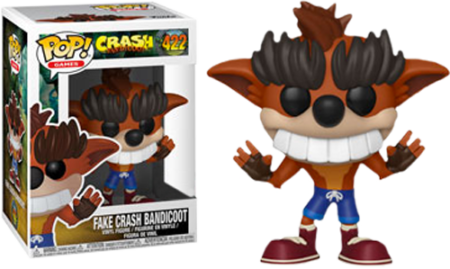 Crash Bandicoot POP! Games Vinyl Figures Fake Crash Exclusive 9 cm