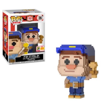 Wreck-it-Ralph POP!  Vinyl Figure Fix it Felix 8-Bit 2018 Summer Convention Exclusive 9 cm