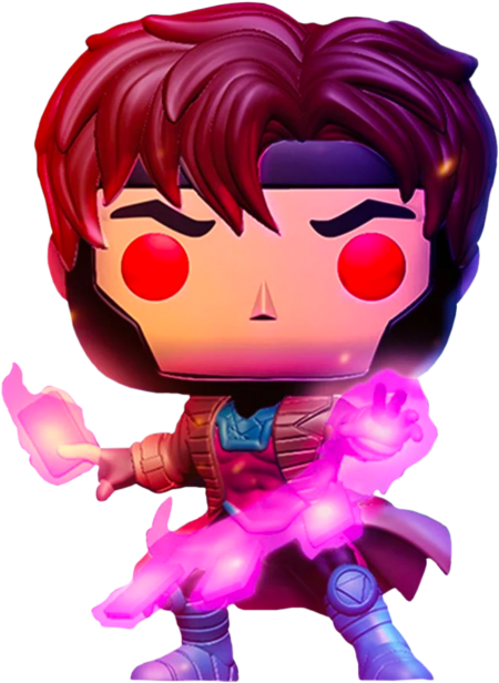 Marvel Comics POP! Marvel Vinyl Bobble-Head Figure Gambit w/ Cards Translucent Glow in the Dark Limited 9 cm