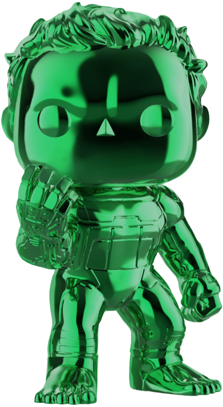 Avengers Endgame POP! Movies Vinyl Figure Supersized Hulk with Infinity Gauntlet Green Chromed Limited 15 cm
