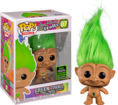 Good Luck Trolls POP! Figures Green Troll Doll Limited 9 cm (con bollino Spring Convention 2020)