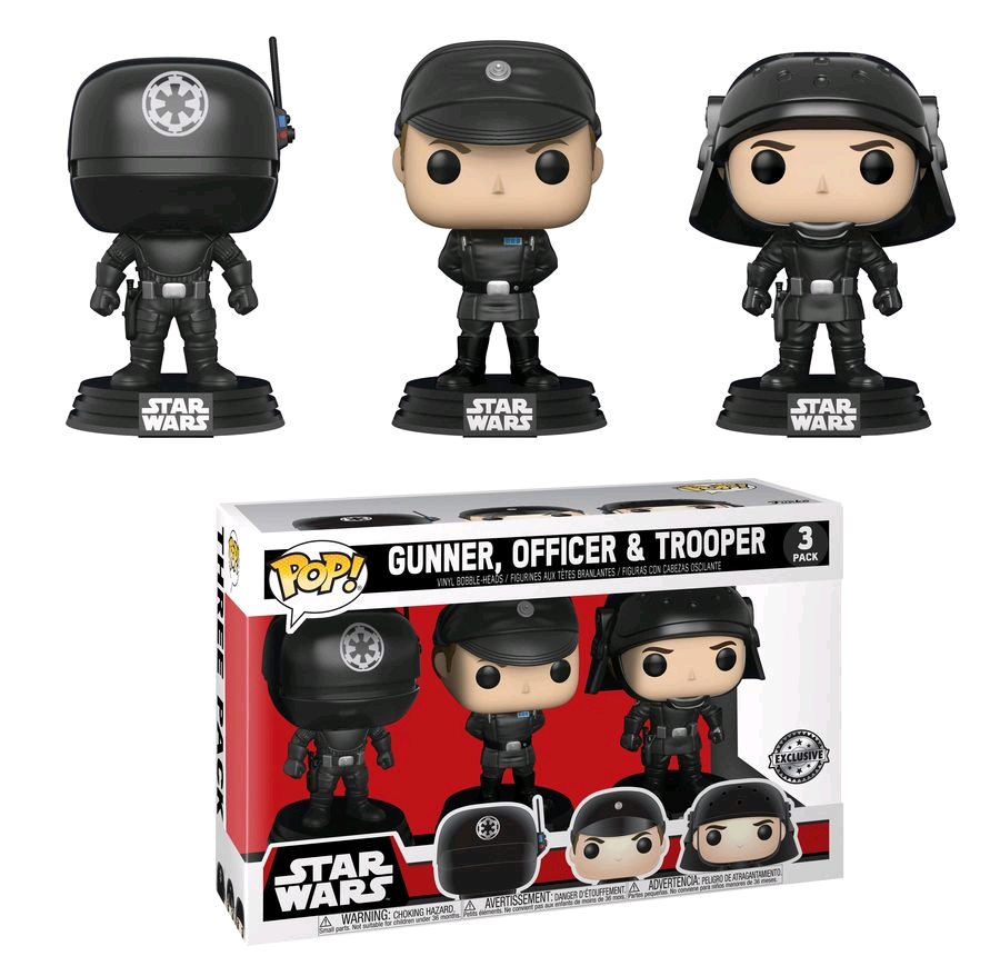 Star Wars POP! Vinyl Figures Gunner, Officer & Trooper 3-pack 9 cm