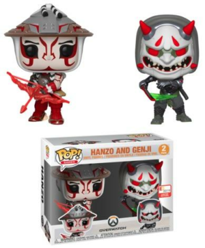 Overwatch POP! Games Vinyl Figures 2-pack Hanzo & Genji (con bollino E3 Convention 2019) Limited 9 cm
