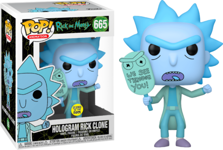 Rick and Morty POP! Animation Vinyl Figure Hologram Rick Clone Glow in the Dark Limited 9 cm