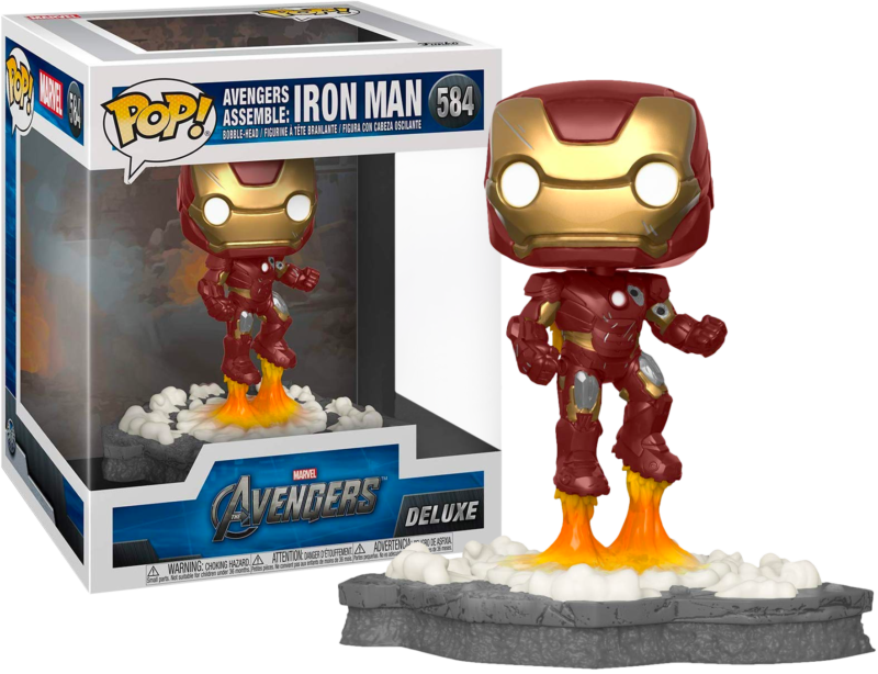 The Avengers POP! Deluxe Vinyl Figure Iron Man Avengers Assemble Diorama Limited 14 cm (con bollino Amazon Exclusive)