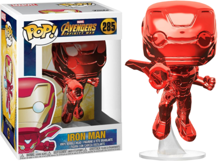 Avengers Infinity War POP! Marvel Vinyl Figure Iron Man Flying Red Chromed 9 cm