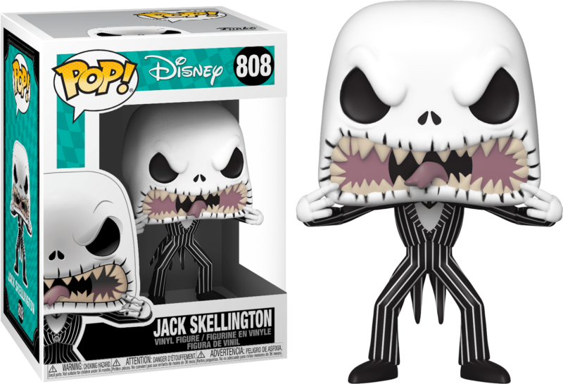 Nightmare before Christmas POP! Movies Vinyl Figure Jack Skellington with Scary Face 9 cm