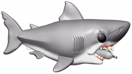 Jaws Oversized POP! Movies Vinyl Figure Jaws with Diving Tank 15 cm