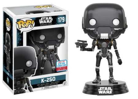 Star Wars Rogue One POP! Movie Vinyl Figure K-2SO with Blaster 9 cm (con bollino New York Comicon o Fall Convention 2017)