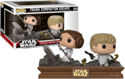 Star Wars POP! Movie Moments Vinyl Bobble-Head 2-Pack Trash Compactor Escape 9 cm