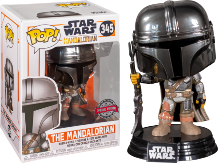 Star Wars The Mandalorian POP! TV Vinyl Figure Mandalorian Chrome Limited 9 cm