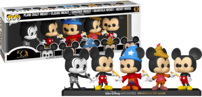 Walt Disney Archives POP! 5-pack Vinyl Figures Mickey Mouse 50th Anniversary Limited