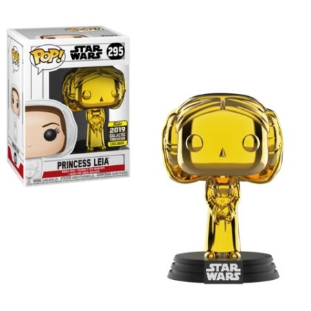 Star Wars POP! Vinyl Figure Princess Leia Gold Chrome Limited Edition (con bollino SW Galactic Convention 2019) 9 cm