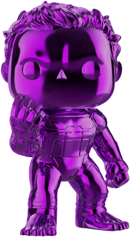 Avengers Endgame POP! Movies Vinyl Figure Supersized Hulk with Infinity Gauntlet Purple Chromed Limited 15 cm