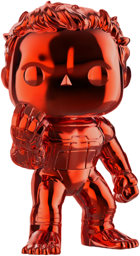 Avengers Endgame POP! Movies Vinyl Figure Supersized Hulk with Infinity Gauntlet Red Chromed Limited 15 cm