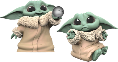 Star Wars The Mandalorian 2-pack Mini Action Figures Baby Yoda with Ball & Hold Me Yoda Baby Bounties 6 cm