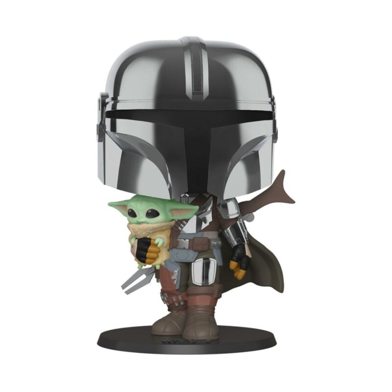 Star Wars The Mandalorian Super Sized POP! Vinyl Figure The Mandalorian holding The Child 25 cm