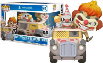 Twisted Metal POP! Rides Vinyl Figure Needles Kane with Sweet Tooth Ice Cream Truck Limited