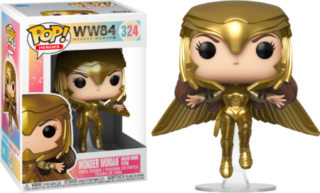 Wonder Woman 1984 POP! Movies Vinyl Figure Wonder Woman Gold Armour Flying 9 cm