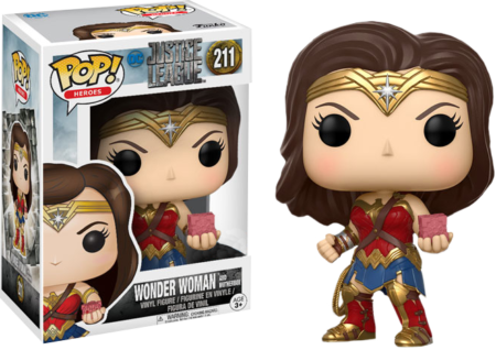Justice League Movie POP! Movies Vinyl Figure Wonder Woman with Mother Box Exclusive 9 cm