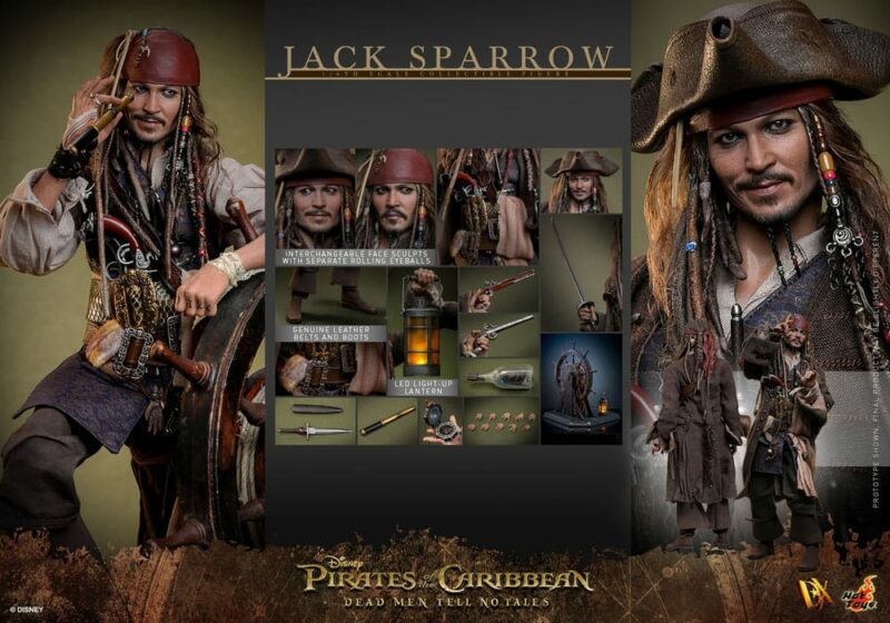 Pirates of the Caribbean Dead Men Tell No Tales Movie Masterpiece DX Action Figure 1/6 Jack Sparrow - immagine 5