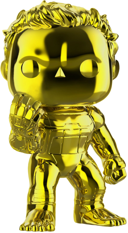 Avengers Endgame POP! Movies Vinyl Figure Supersized Hulk with Infinity Gauntlet Yellow Chromed Limited 15 cm