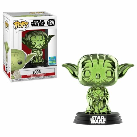 Star Wars POP! Vinyl Figure Yoda Green Chrome 9 cm (2019 Summer Convention Exclusive)