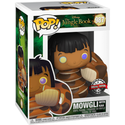 The Jungle Book POP! Vinyl Figure Mowgli with Ka Limited 9 cm