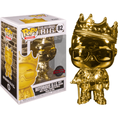 Notorious B.I.G. POP! Rocks Vinyl Figure Notorious with Crown Gold Chrome Limited 9 cm