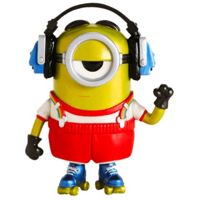 Minions II: The Rise of Gru POP! Movies Vinyl Figure Roller Skating Stuart Metallic Limited 9 cm