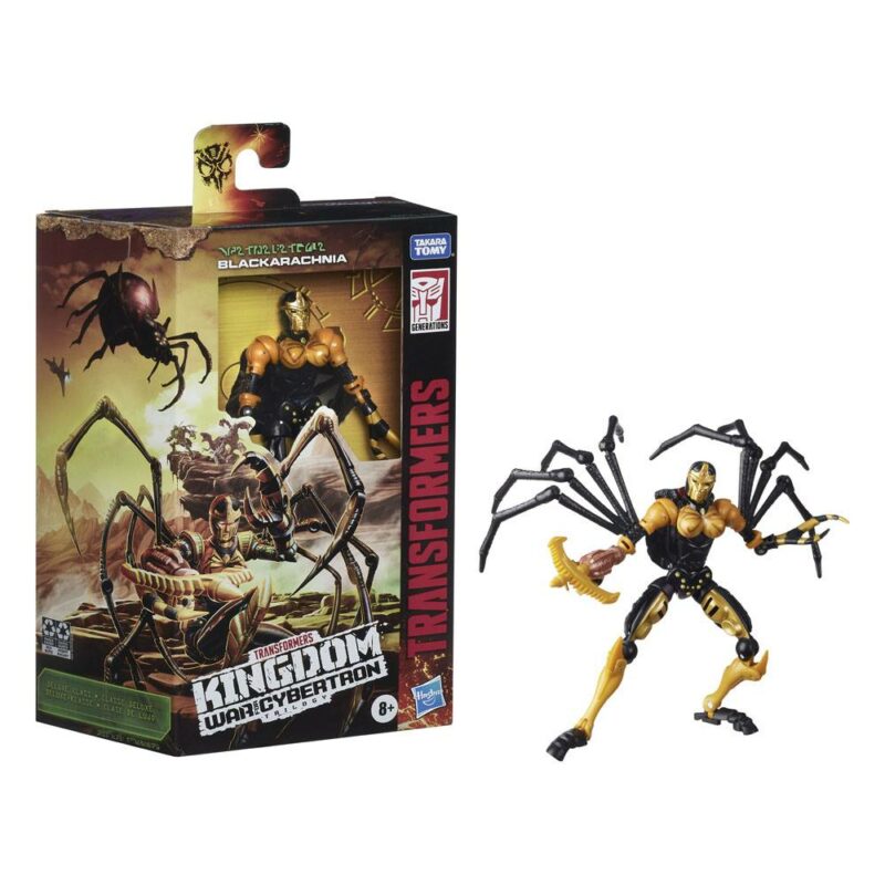 Transformers Generations War for Cybertron: Kingdom Deluxe Class 2021 W6 Action Figure Blackarachnia 14 cm