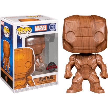 Iron Man POP! Vinyl Figure Iron Man Wood Deco Limited 9 cm