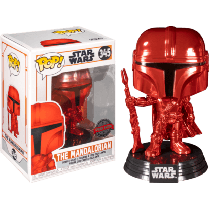 The Mandalorian POP! Star Wars Vinyl Figure The Mandalorian Red Metallic Limited 9 cm