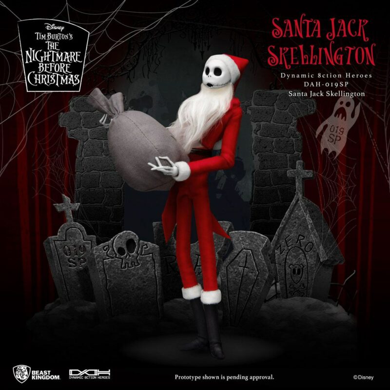 Nightmare before Christmas Dynamic 8ction Heroes Action Figure 1/9 Santa Jack Skellington 21 cm - immagine 2