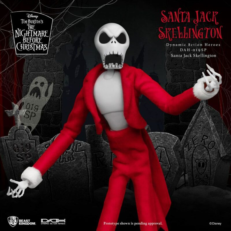 Nightmare before Christmas Dynamic 8ction Heroes Action Figure 1/9 Santa Jack Skellington 21 cm - immagine 3