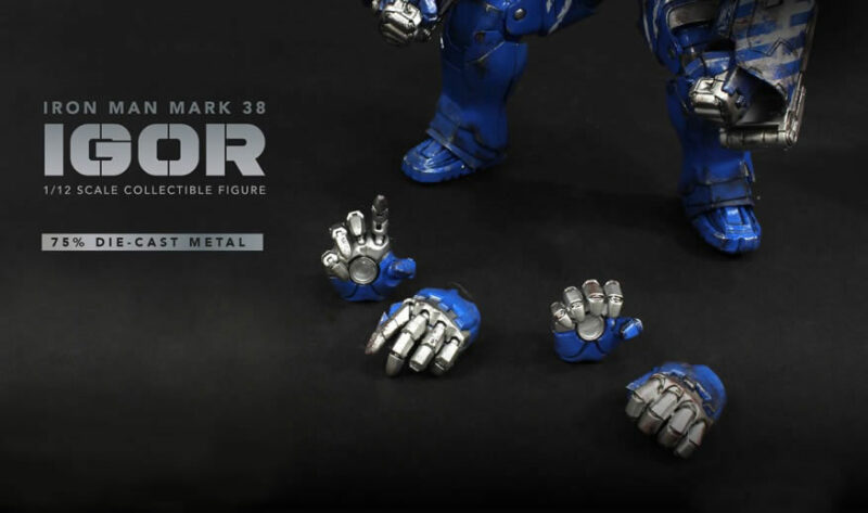 Iron Man 3 Diecast Action Figure 1/12 Mark 38 Igor 20 cm - immagine 2