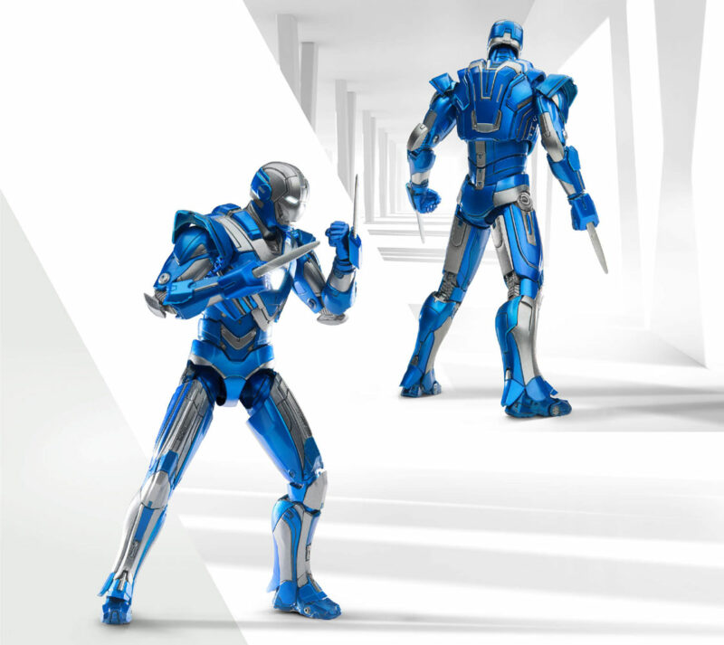 Iron Man 3 Diecast Action Figure 1/12 Mark XXX Blue Steel 15 cm - immagine 2
