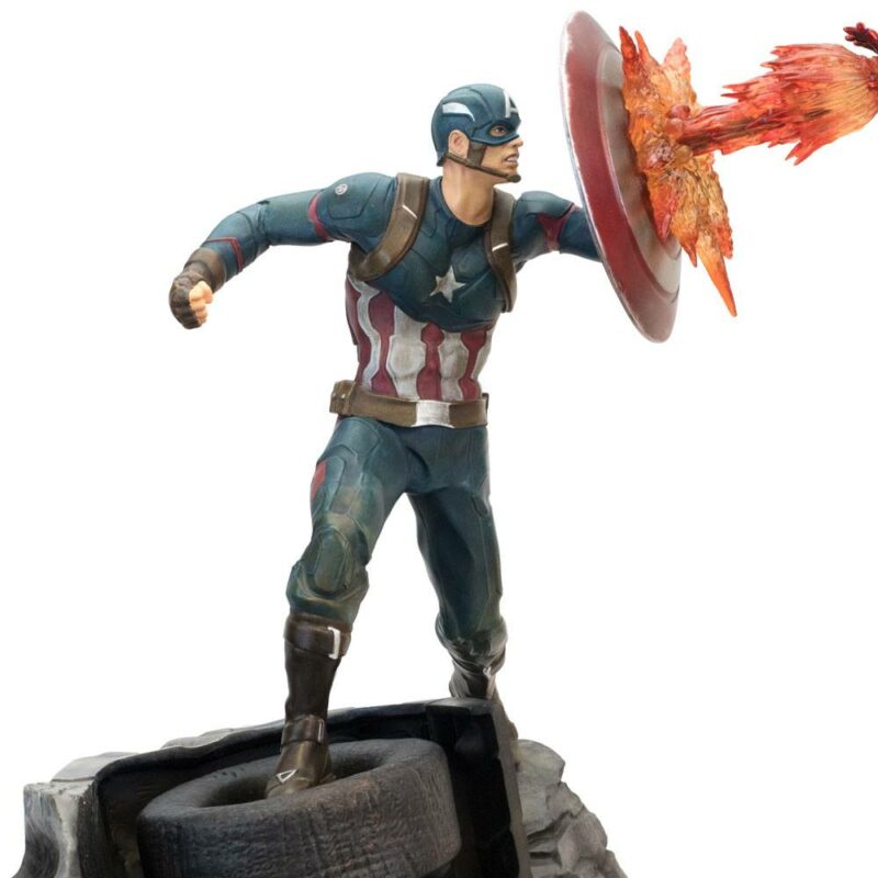Captain America Civil War Premium Motion Statue Captain America vs Iron Man 43 cm - immagine 2